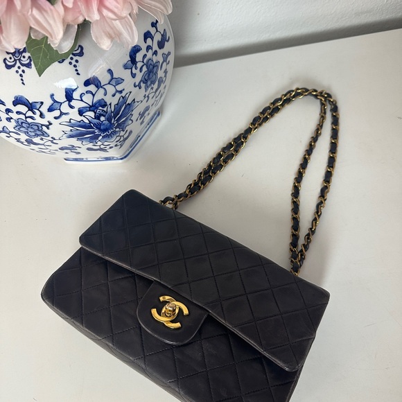 Vintage Chanel lambskin 24k gold plated small double flap - Picture 4 of 16